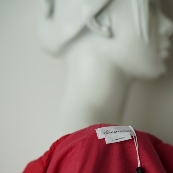 NWT Lovers + Friends Ruffle Wrap Crop Top in Red - Size Small - Picture 3 of 6